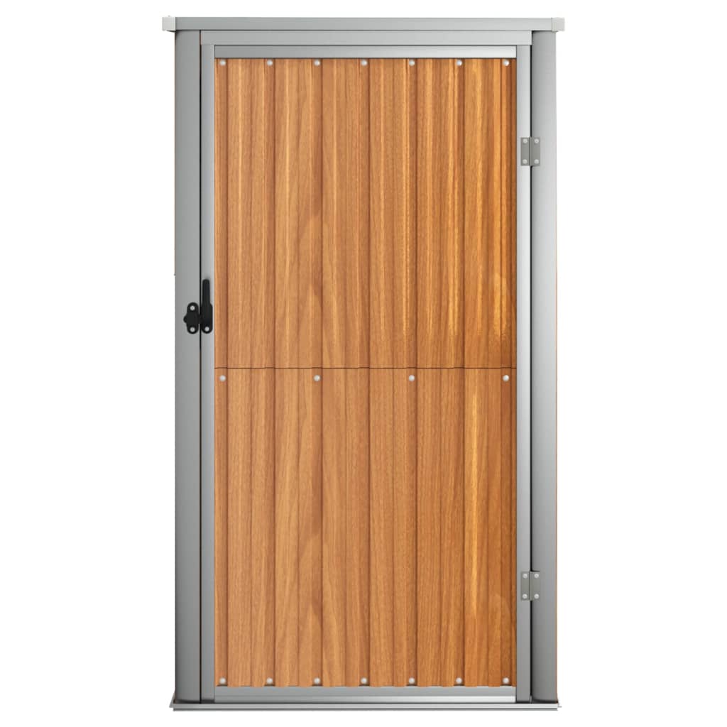 Maison Exclusive - Capanno per Attrezzi Marrone 88x89x161 cm in Acciaio Zincato - 3