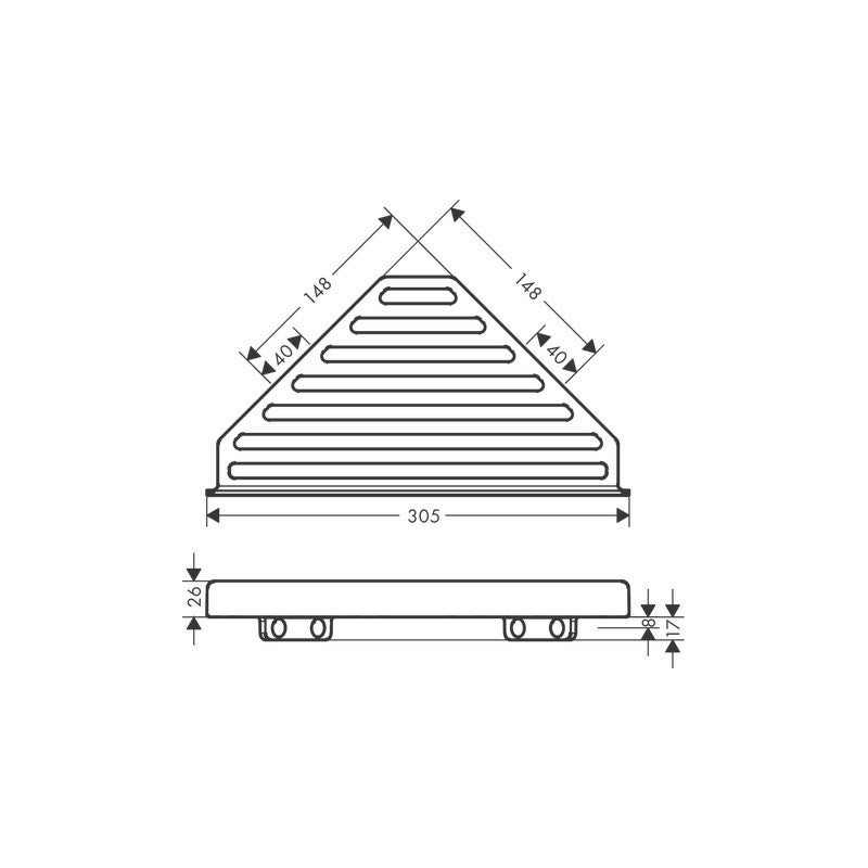 HANSGROHE Tablette d'angle noir mat AddStoris - 3