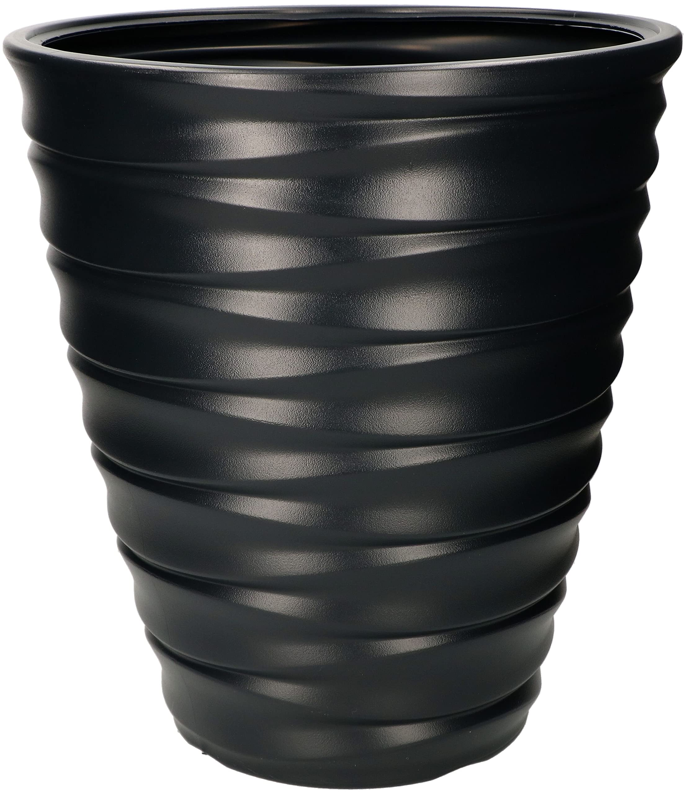 Doniczka wkład donica 419 czarna mrozoodporna fale - KOTARBAU