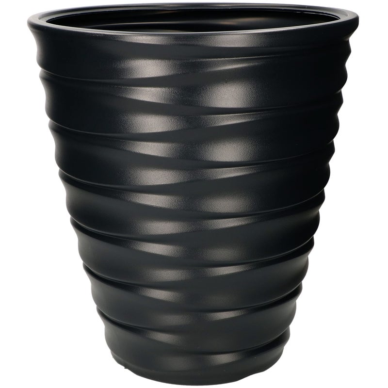 Doniczka wkład donica 419 czarna mrozoodporna fale - KOTARBAU