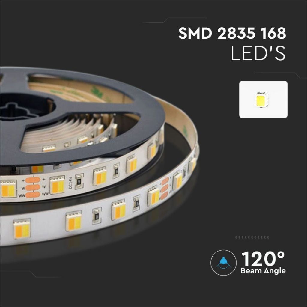 Taśma LED SMD2835 14W/m 5m 120 LED/m 24V 3w1 IP20 10mm - 4