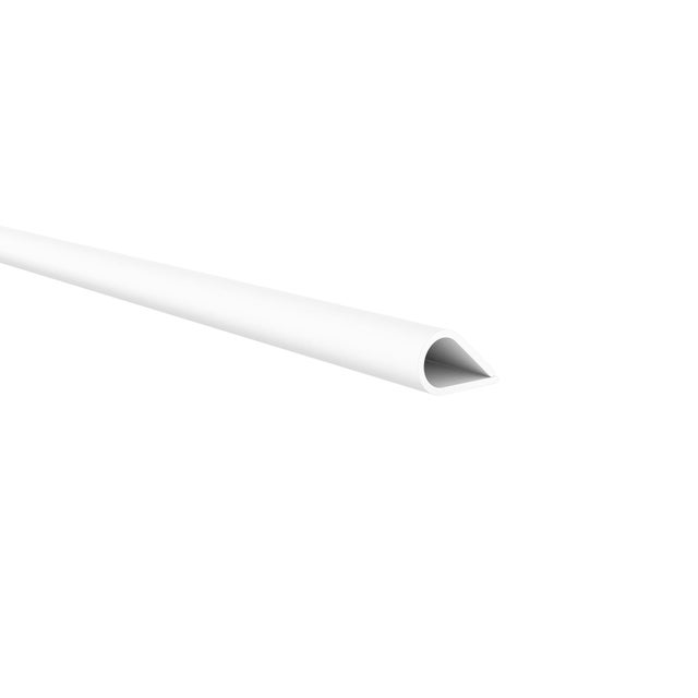 REI | Profilé de serrage en PVC modèle 9112 | 15 x 9 mm | Longueur 2000 mm | Blanc
