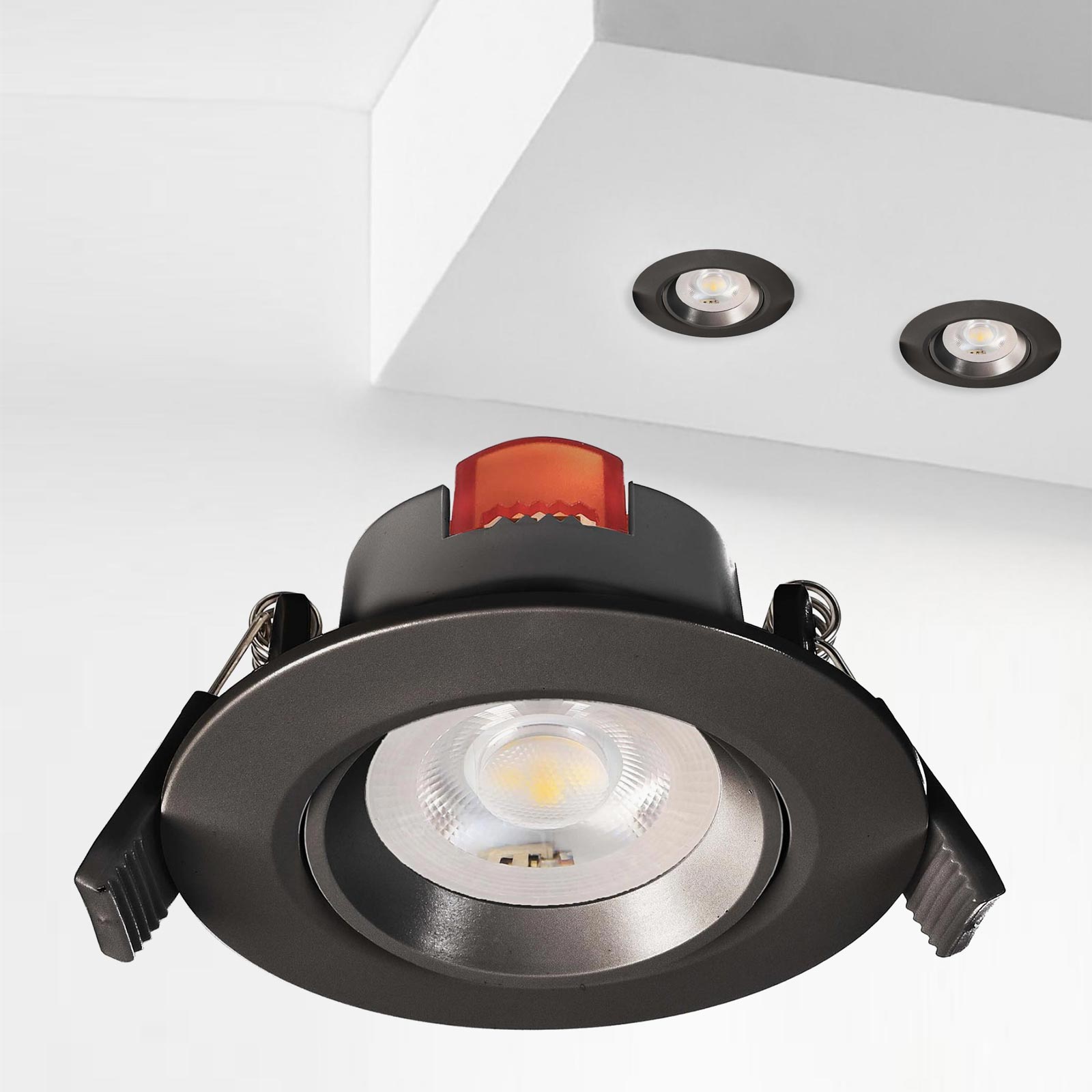 6W Regulowany Okrągły Reflektor LED, Nowoczesny Design Regulowana Intensywność, 7 cm Reflektor Sufitowy Wpuszczany, 230 V LUMIERE 4000 K Gabloty