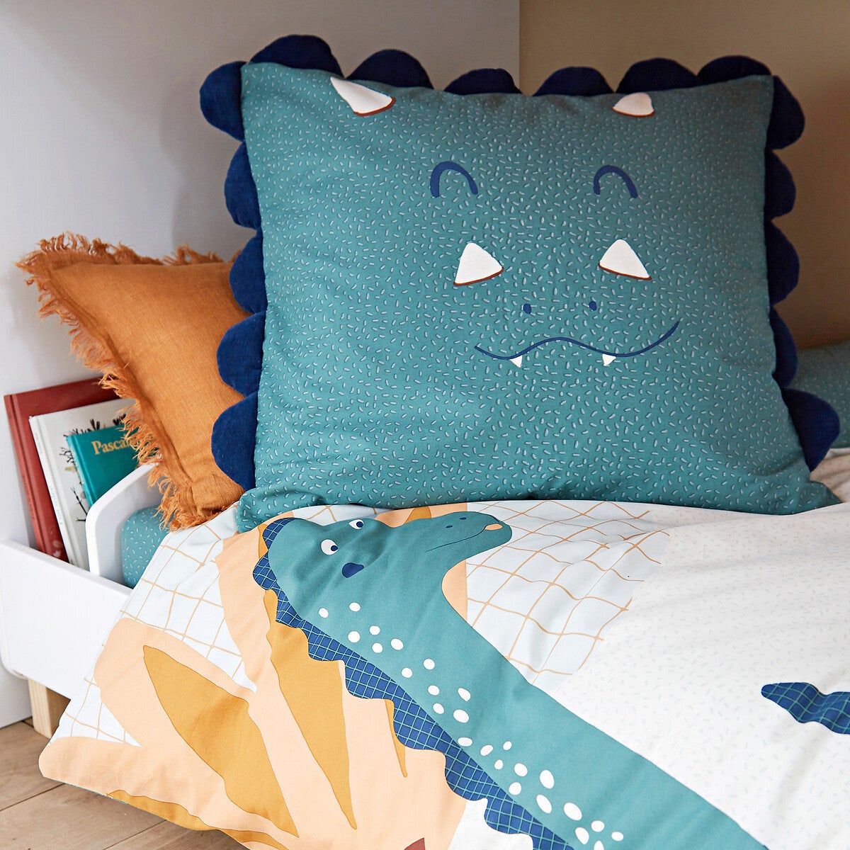 Drap-housse coton, Little Dino - Imprimé - 90 x 190 cm - 2