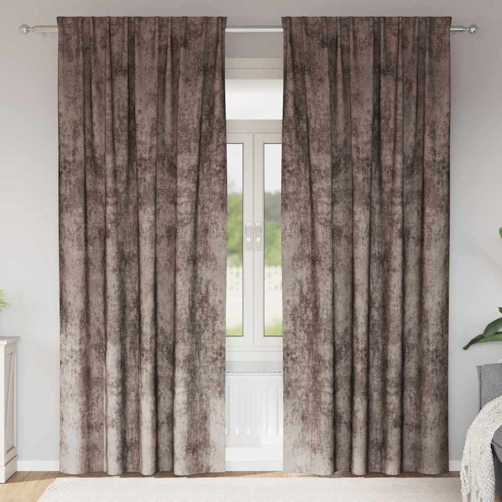 vidaXL Gordijnen met gordijnen 2 pcs Crème 175x140cm Polyester
