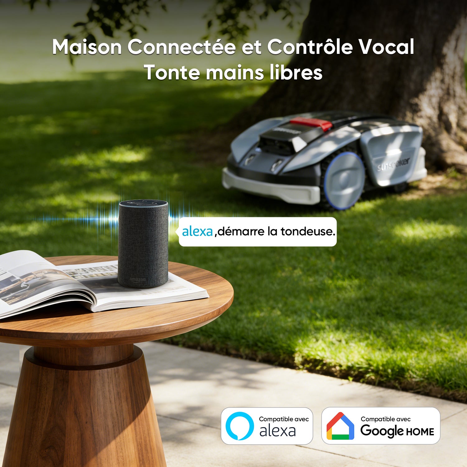 Robot Tondeuse sans Fil, 800 m², RTK + Vision, Cartographie, Évitement des Obstacles, Pentes 30 %, Contrôle via App, Sunseeker S3 - 8