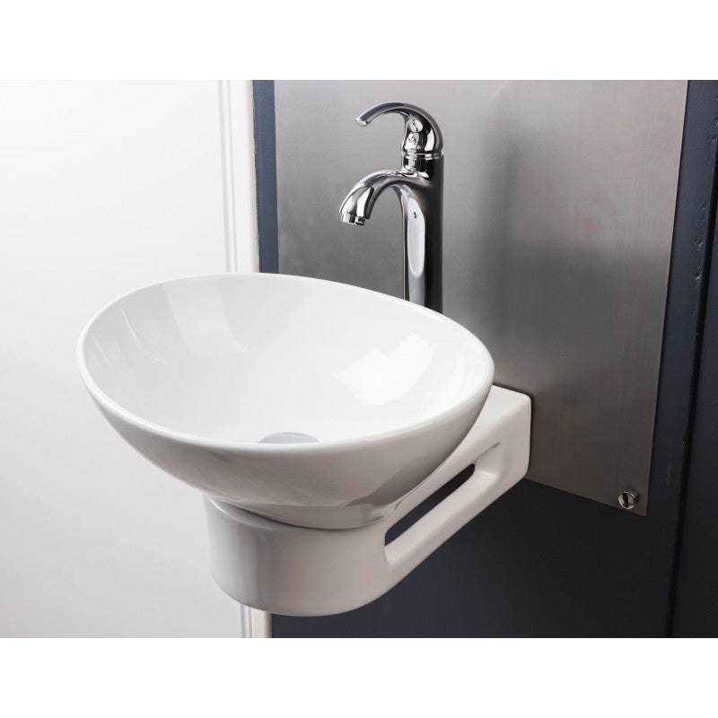 Ondee - lavamanos redondo twinset - blanco - 42x41cm - cer·mica - sin rebosadero