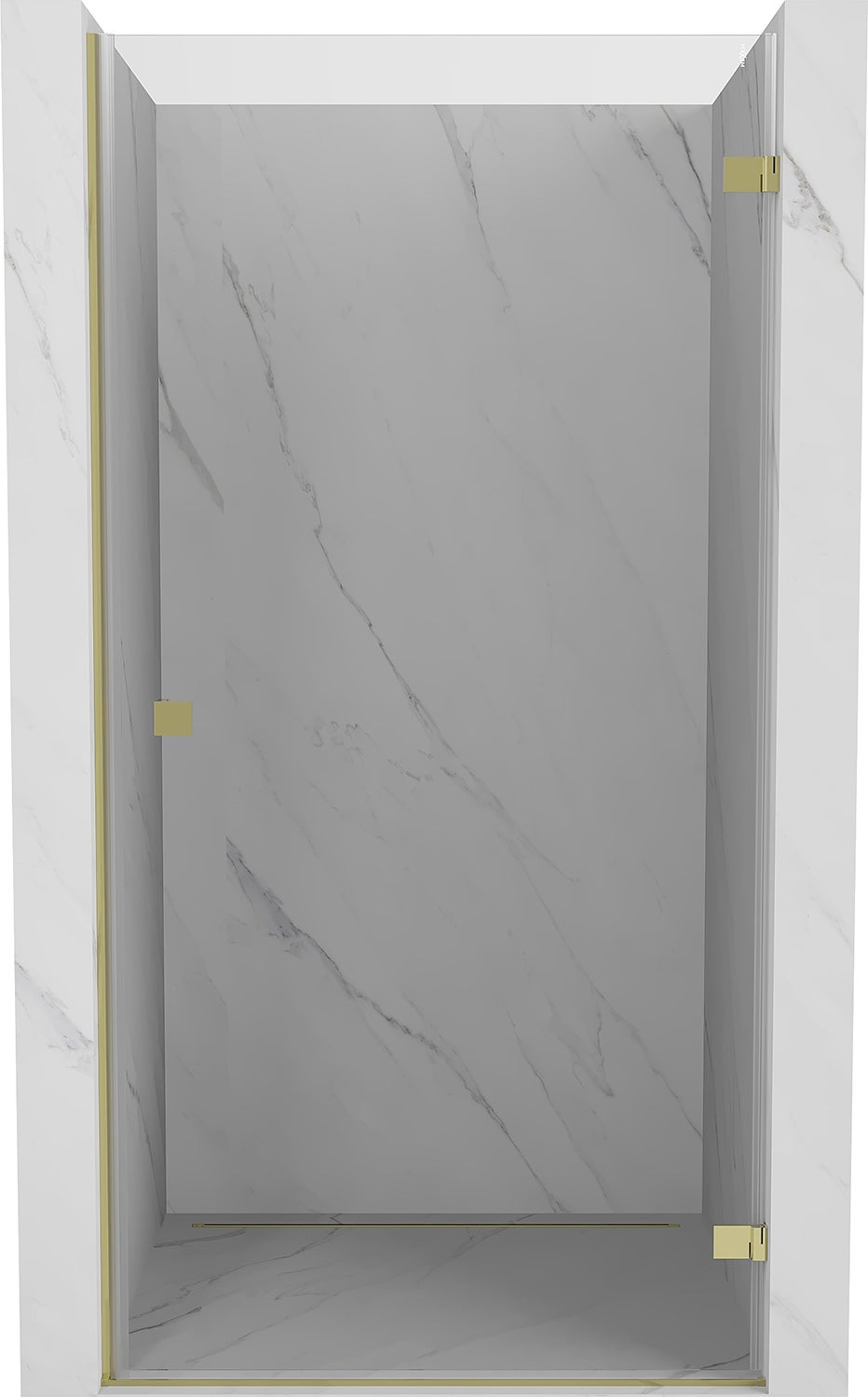Mexen Lunar-B drzwi prysznicowe uchylne prawe 95 cm, transparent, złote - 832-095-000-50-00-P