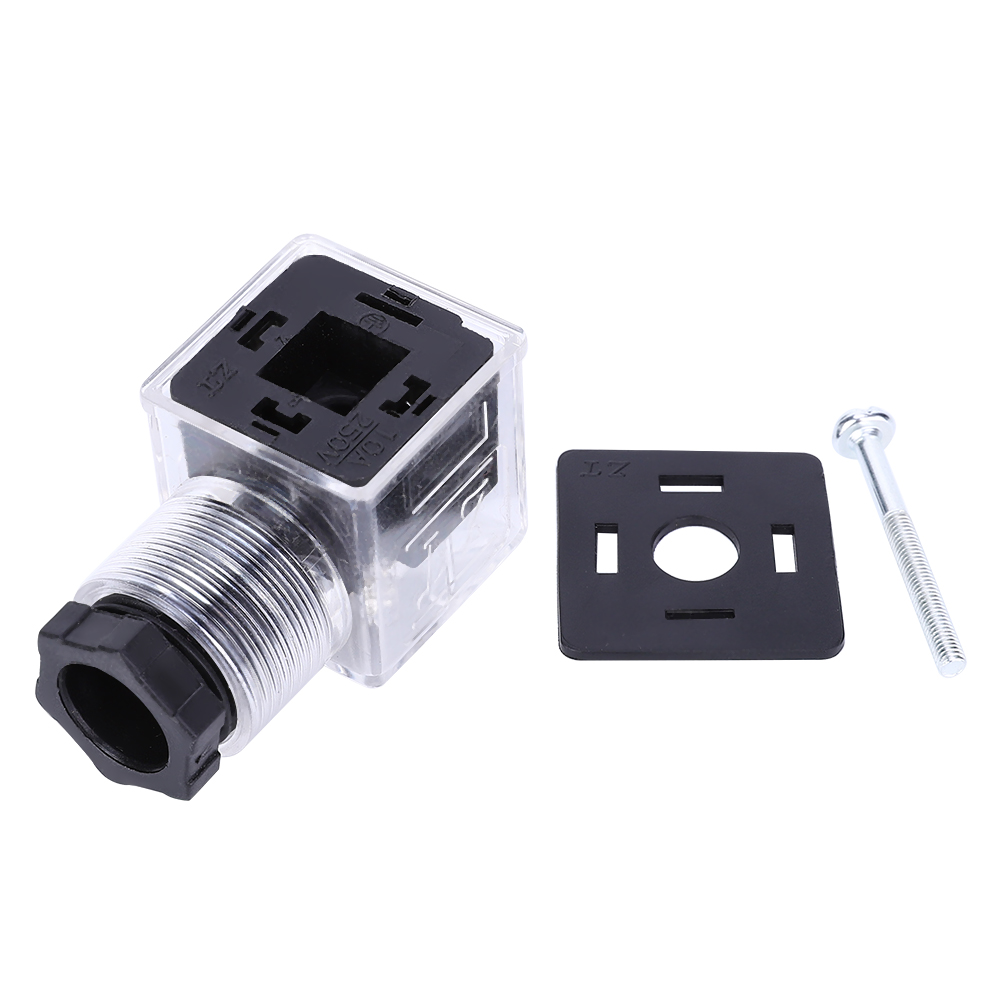 5 pezzi di tappo valvola solenoide idraulica universale AC 220V con lampada trasparente - 2
