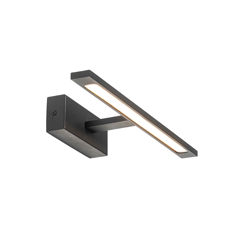 Qazqa moderne applique murale - Jerre - noir, led intégrée 22w incluse, Integrated led, 2700k, blanc chaud, 41.5cm, IP44, idéal - 7