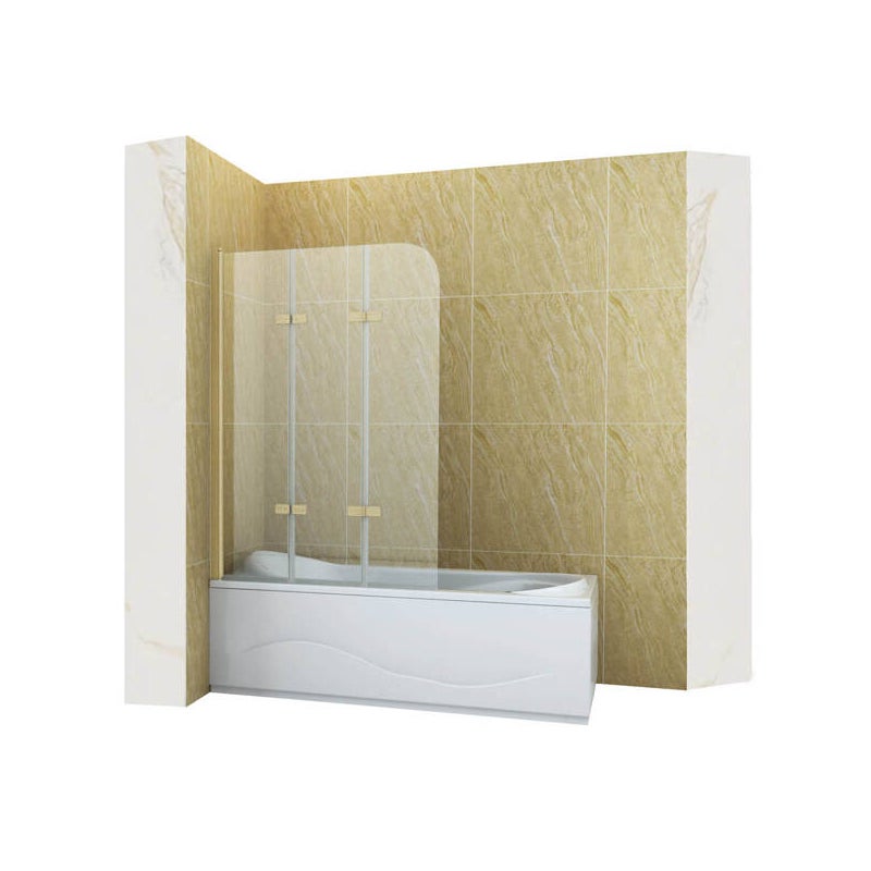 SILLA Parawan nawannowy MARION 2-skrzydłowy uchylny 120x140 cm ruchomy złoty