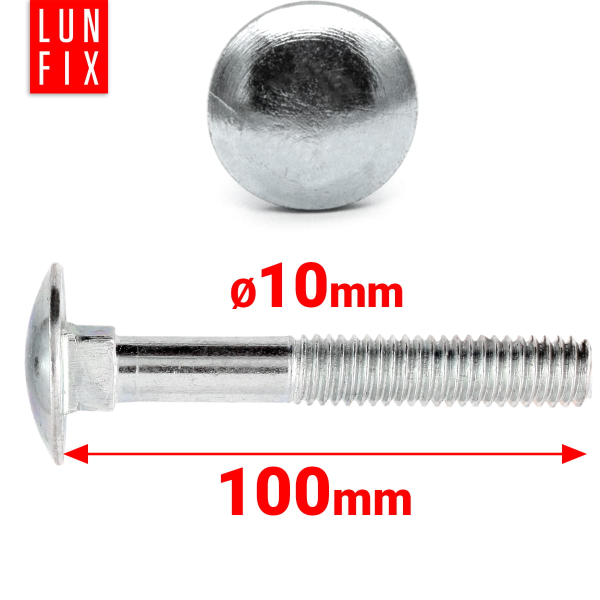 Śruba zamkowa M10 100 mm 1kg