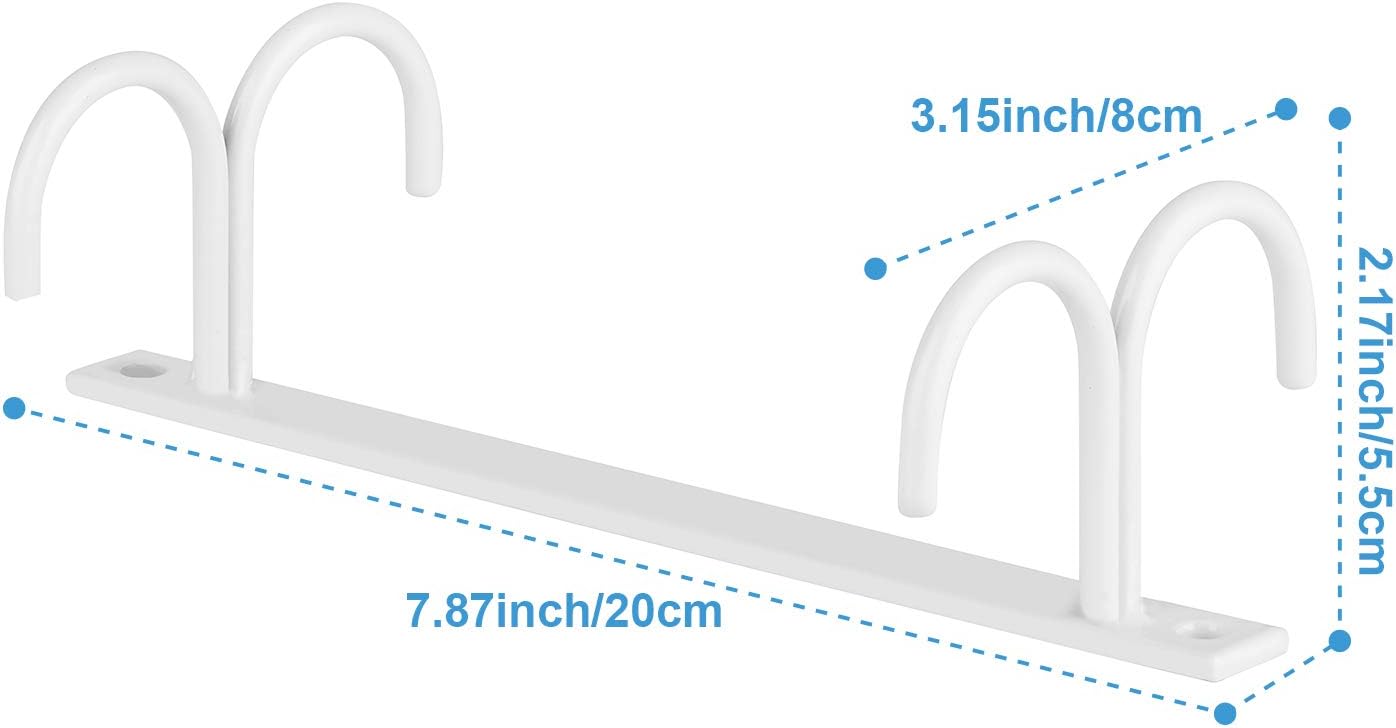Portabicchieri Sotto Armadio NiCWhite - Acciaio Inox, 10 Ganci, Per Tazze E Utensili Da Cucina, A Scomparsa