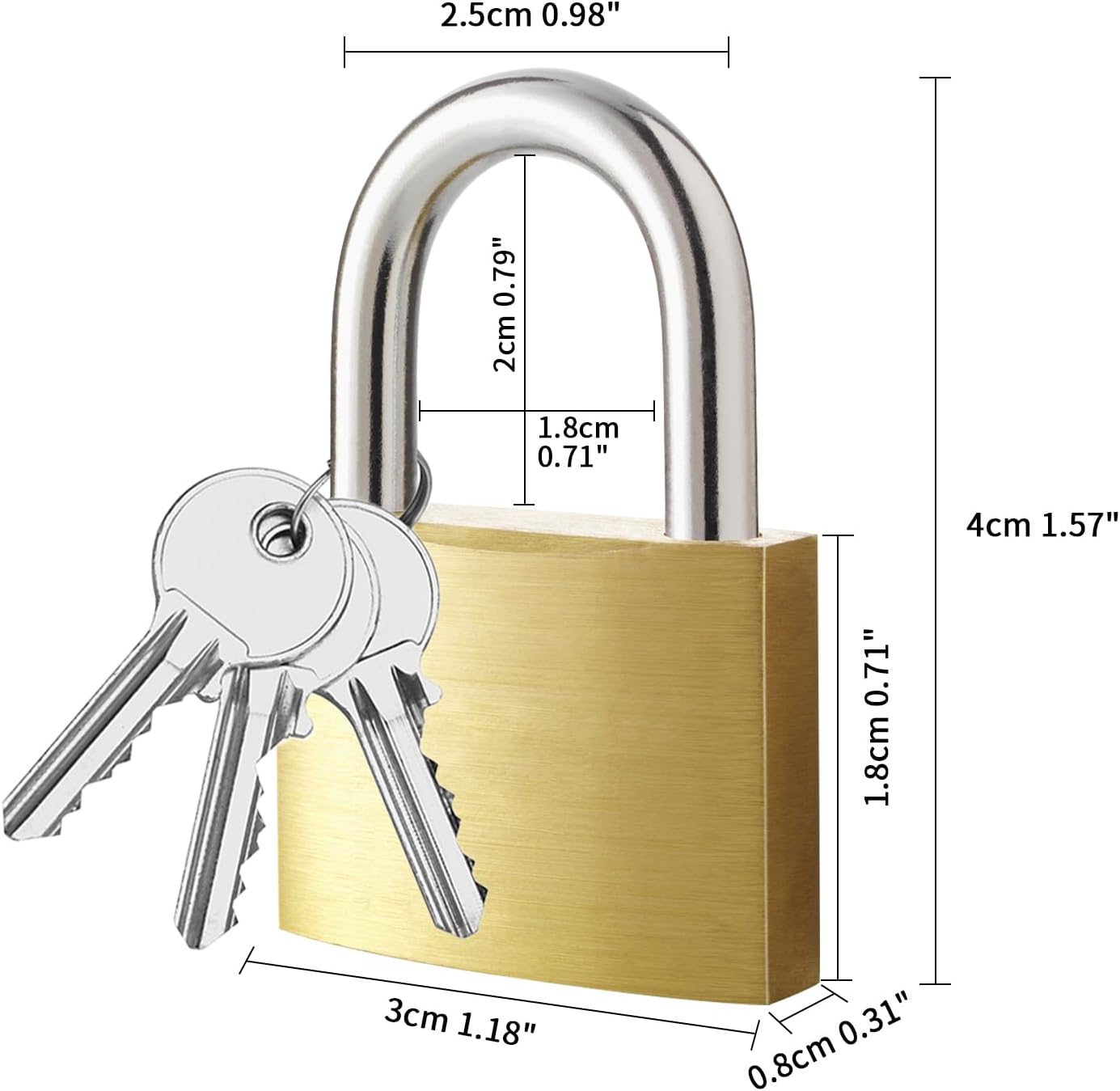 Lot De 10 Mini Cadenas Avec 3 Clés Pour Sac à Dos, Petit Cadenas De