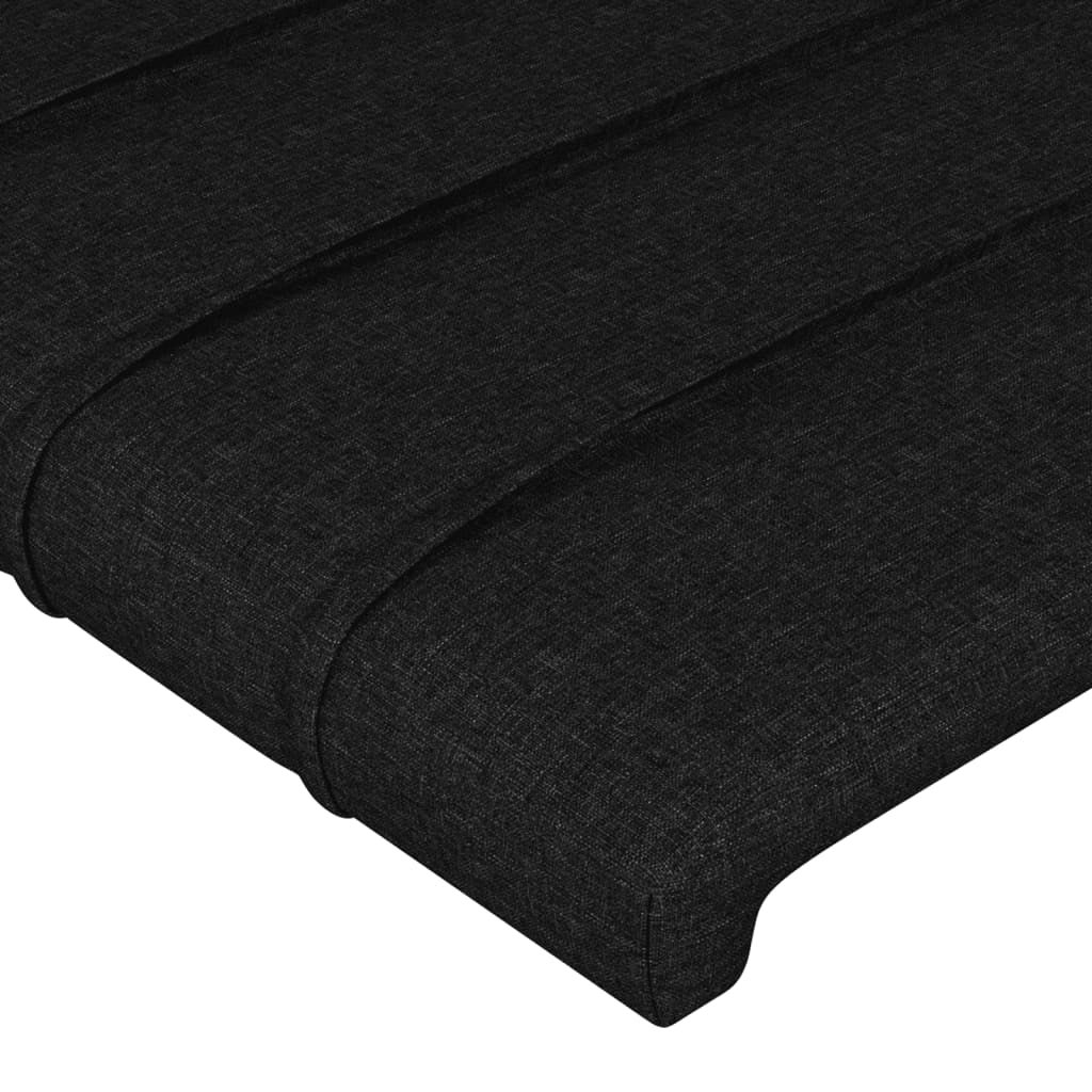 Maison Exclusive - Tête de lit à LED Noir 203x16x118/128 cm Tissu - 5