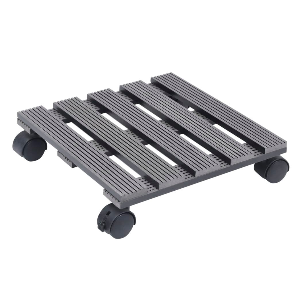 Supporto per piante – Vassoio per piante con ruote rotanti | 30 cm grande contenitore per piante, carrello per piante in legno composito con ruote per interni ed esterni, patio, balcone, terrazza Supporto per piante – Vassoio per piante con ruote rotanti | 30 cm grande contenitore per piante, carrello per piante in legno composito con ruote per interni ed esterni, patio, balcone, terrazza