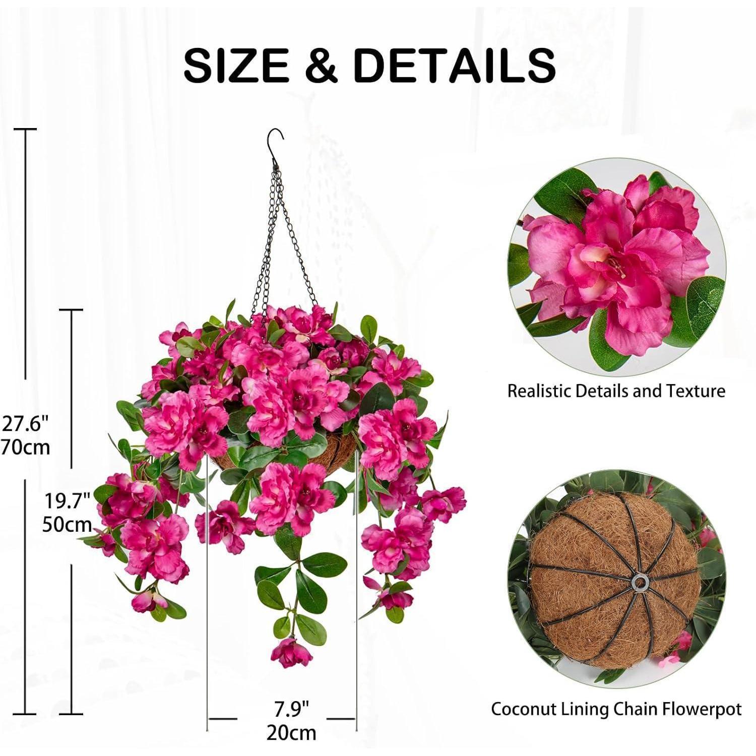 Le Rhododendron Plante artificielle suspendue Rhododendron rose 70 cm textile | Leroy ...