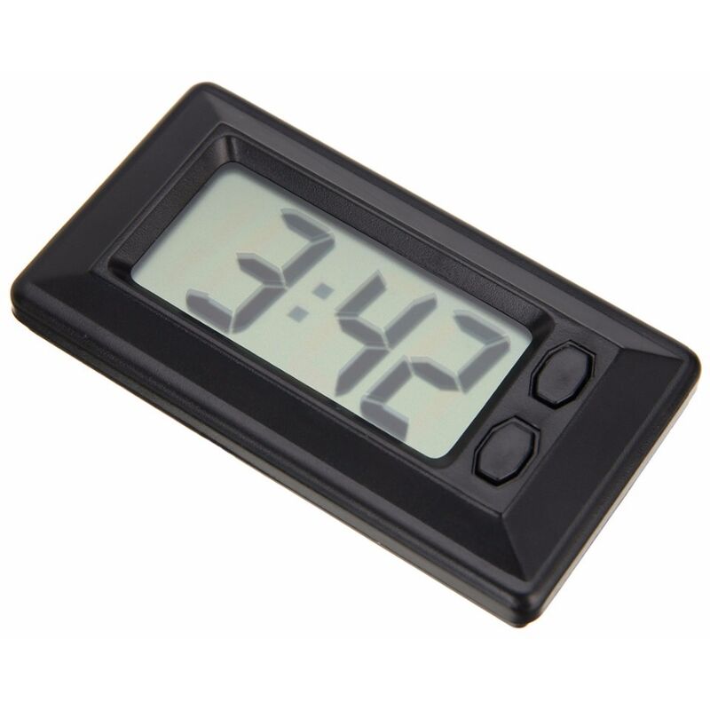 Horloge Numérique Pour Tableau De Bord Voiture - Écran Tactile, Adhésif, Pile Incluse, Design Rond Moderne