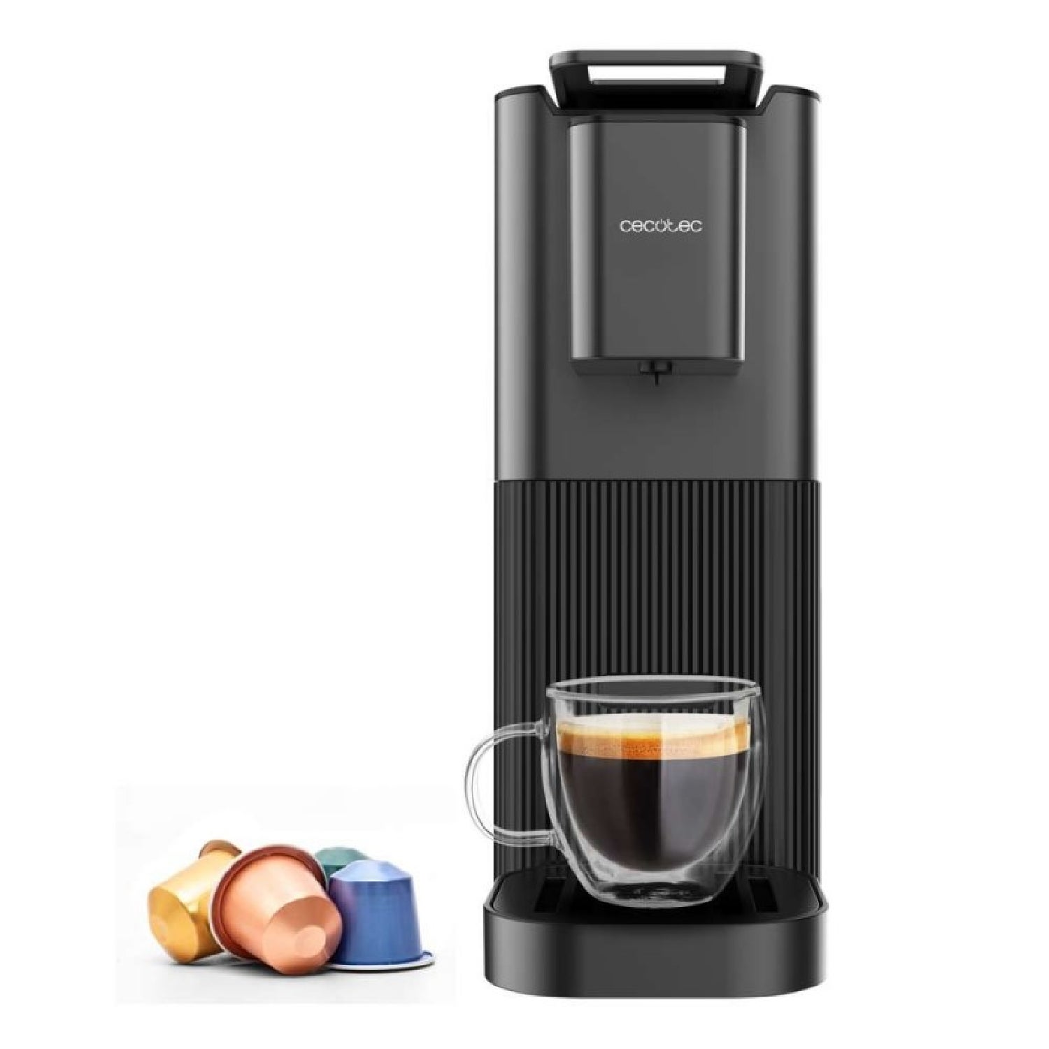 Cecotec cafetera de cápsula power caps 20. 1400w, 20bares, thermoblock, compatible cápsulas nespresso, depósito agua 700ml