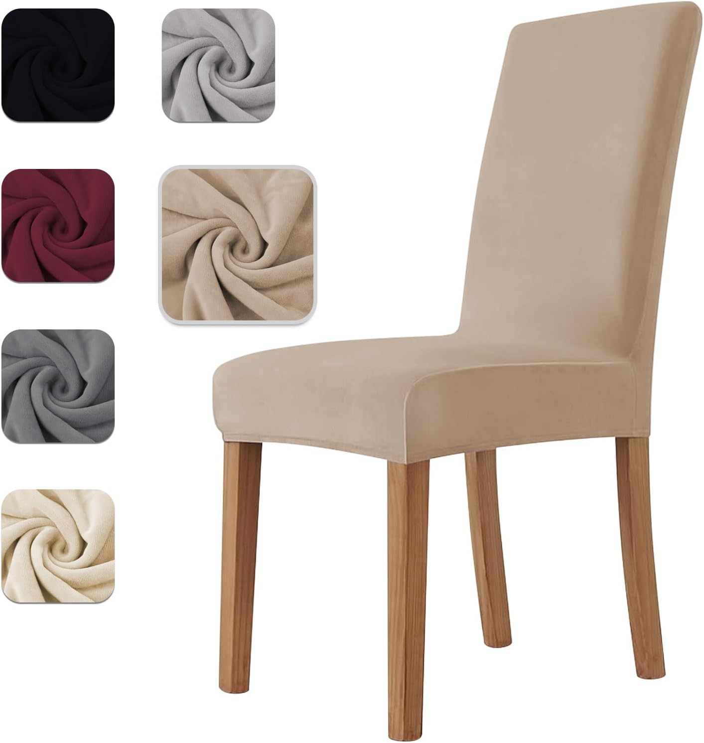 YSTELLAA Housse De Chaise 4 Pieces, Extensible Housse De Chaise Salle À Manger, Protection Chaise Housse Moderne Universel, Protege Housse Chaise, Housse Chaise Amovible Lavable, Rose