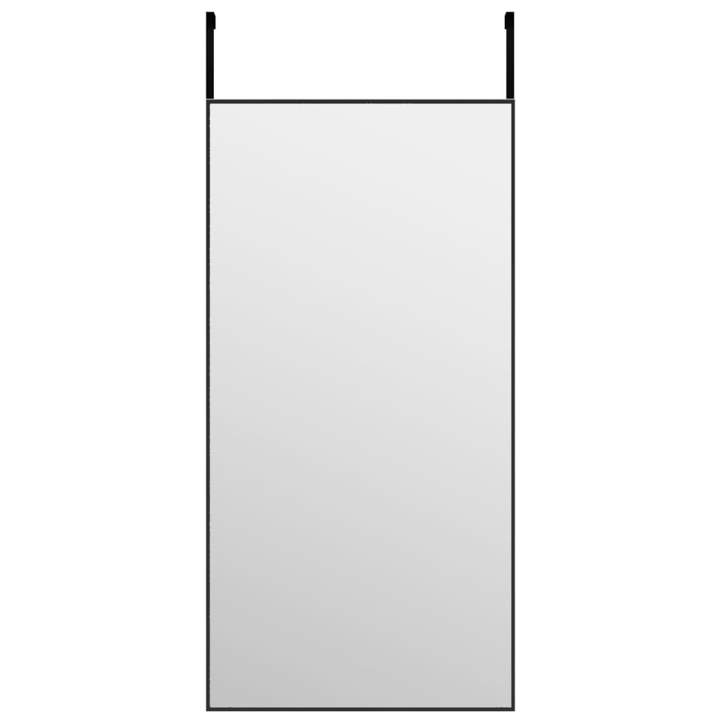 Maison Exclusive - Miroir de porte Noir 40x80 cm Verre et aluminium - 2