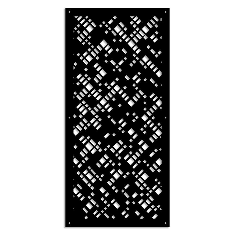 PIXEL - Panel perforowany z PVC - Osłona przeciwsłoneczna - Rozmiar 98x198 cm - Grubość 1 cm - Kolor CZARNY