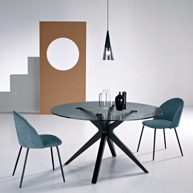 Table Tavolo Vetro Rotondo Design Barone Modern Round Table By