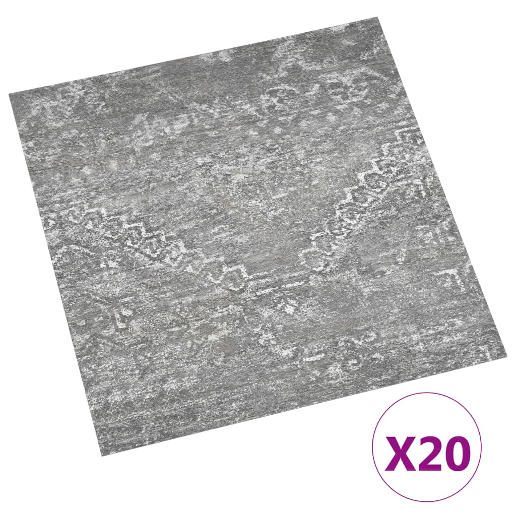 20 piezas lamas de suelo autoadhesivas | tarimas de suelo | tarimas autoadhesivas pvc 1,86 m² gris cemento cfw17552