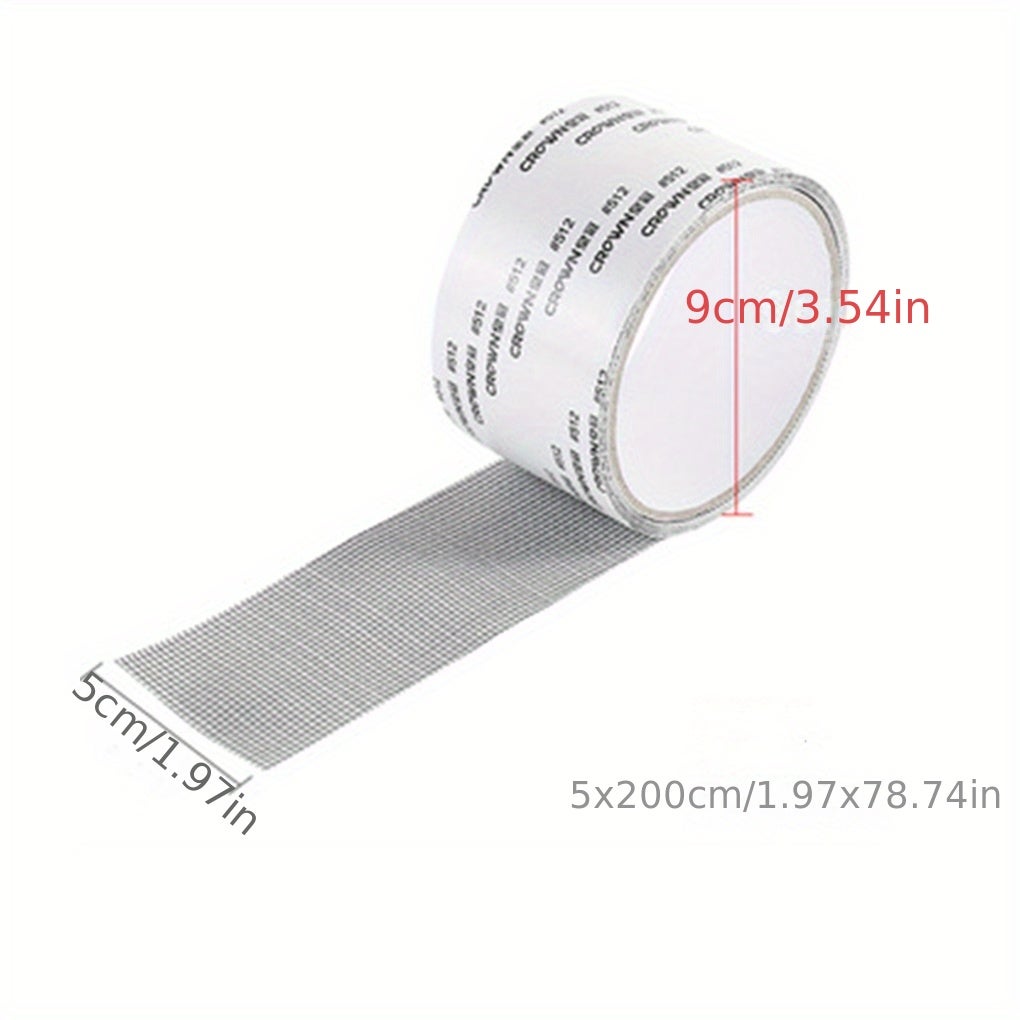 2m/rouleau Ruban adhésif de réparation de maille large de 5 cm, ruban de réparation de fenêtre