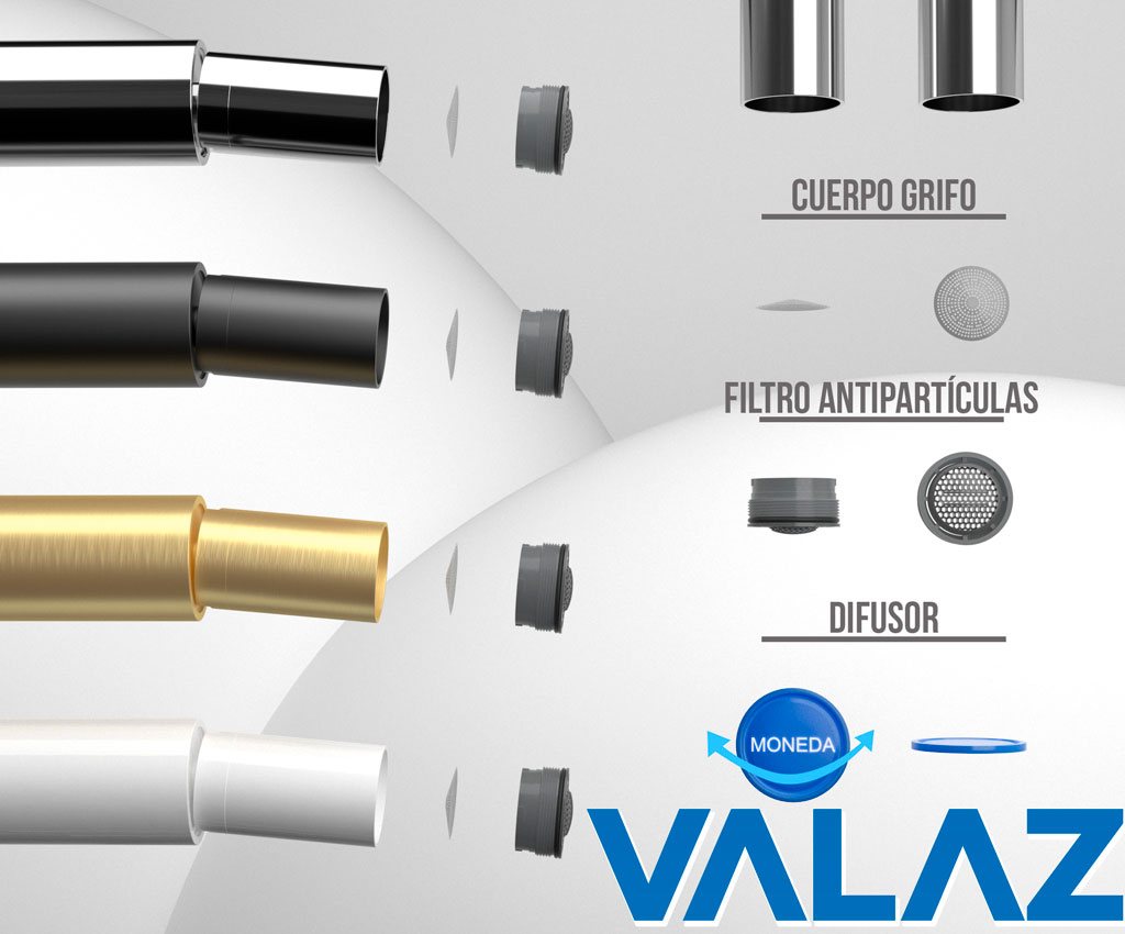 Valaz Robinet de bidet monocommande rond noir mat - Série Jabalon - 3