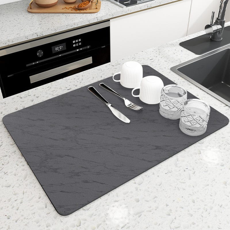 Tappetino Scolapiatti Multiuso Super Assorbente 30,5x40,6 Cm - Facile Da Pulire, Antiscivolo, Per Cucina, Bancone, Tavolo