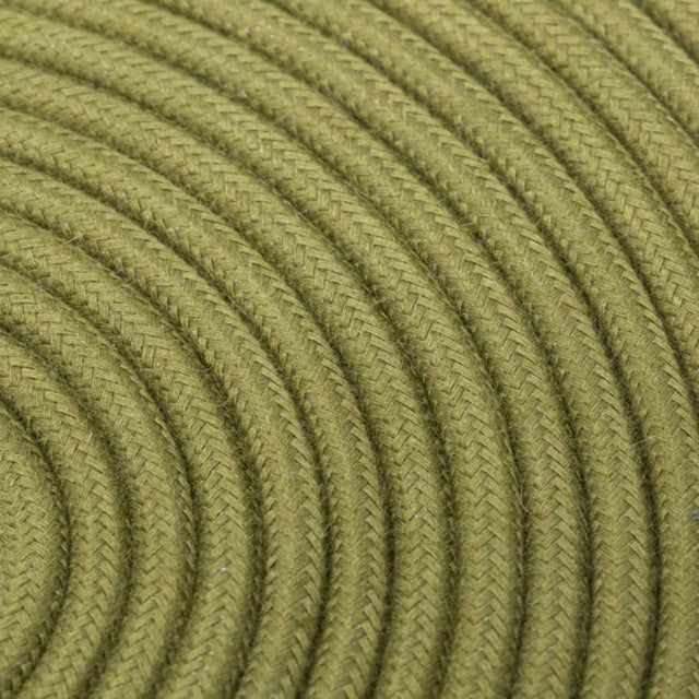 DRESS - Cable Textile Rond 3X0,75 1 mt TO423 VERT OLIVE