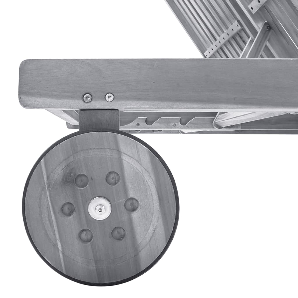 Chaises longues 2 pcs Bois d'acacia solide 2 - 7