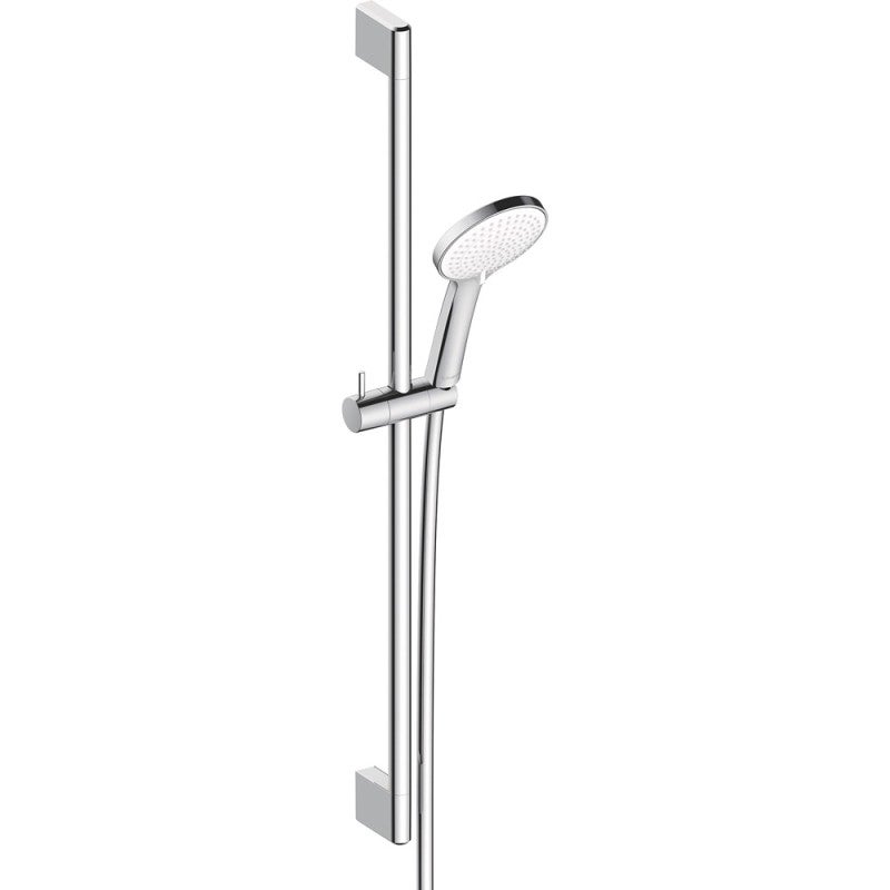Duravit rociador de ducha tipo lluvia flexible de 3 chorros y barra cromada