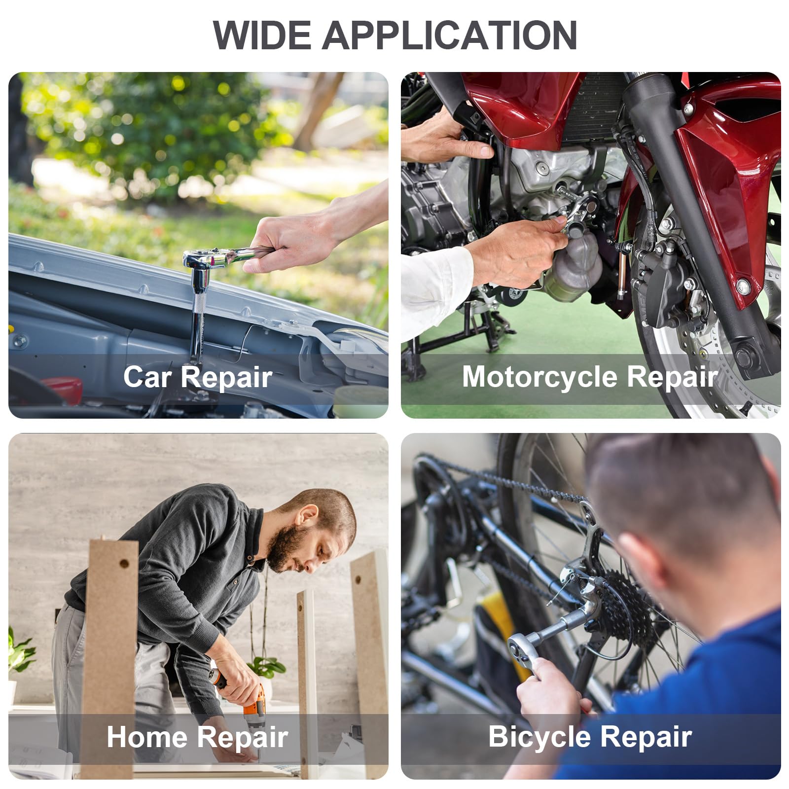 Jeu de clés à cliquet 1/4