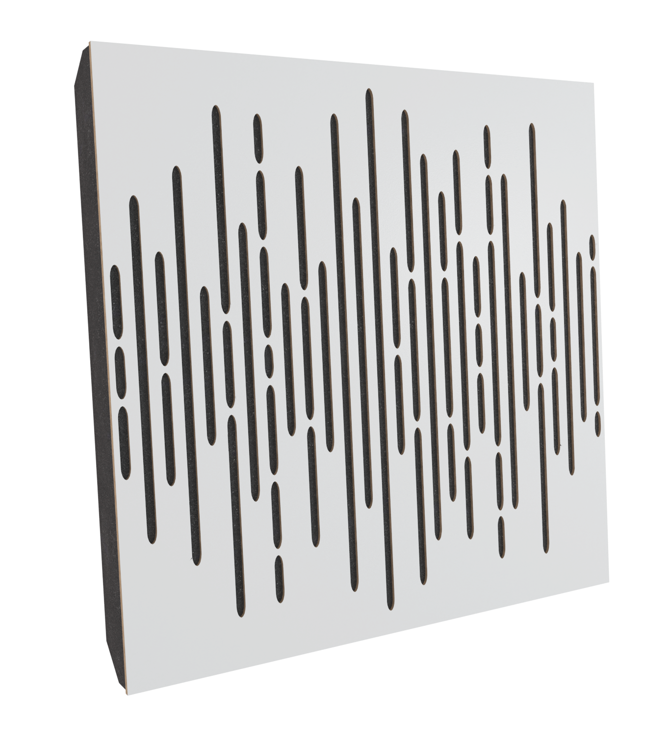 Lot de 4 Panneaux acoustiques insonorisants WAVE 50x50x5 cm - 1 m² surf.totale - MDF perforé laminé et mousse acoustique - Blanc - 2