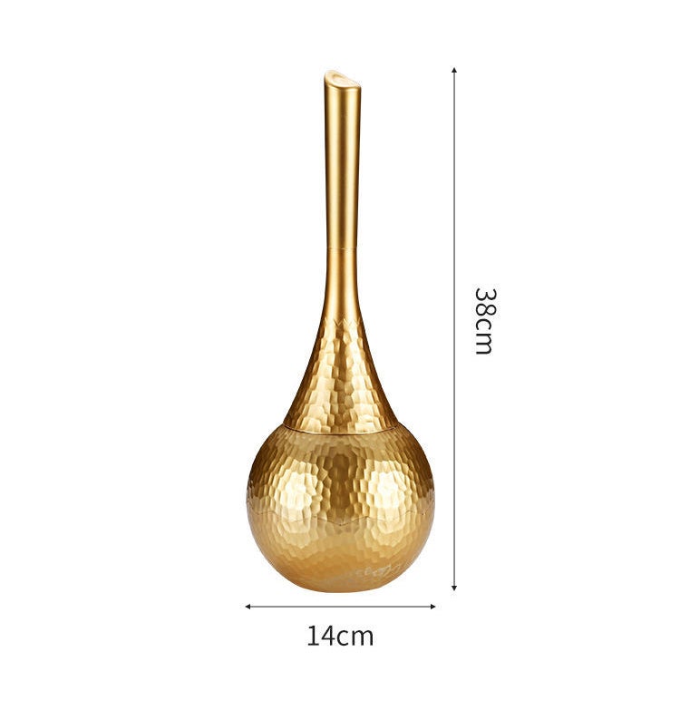 Brosse de toilette domestique à long manche avec brosse de nettoyage de base pour salle de bain, toilettes, or - 2
