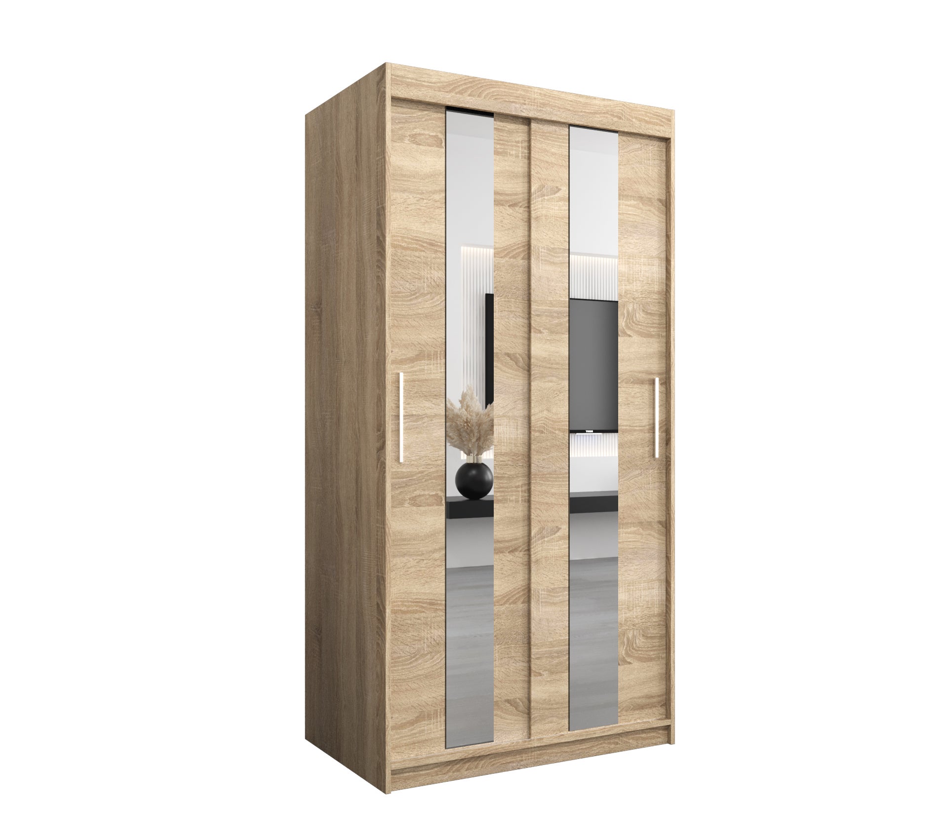 Szafa przesuwna garderoba POLE 100 x 62 x 200 cm Sonoma - Abiks Meble