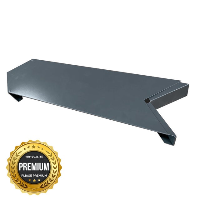 Angle couvertine aluminium PREMIUM gris anthracite RAL 7016 à 135° - largeur 210mm - ALUHOME