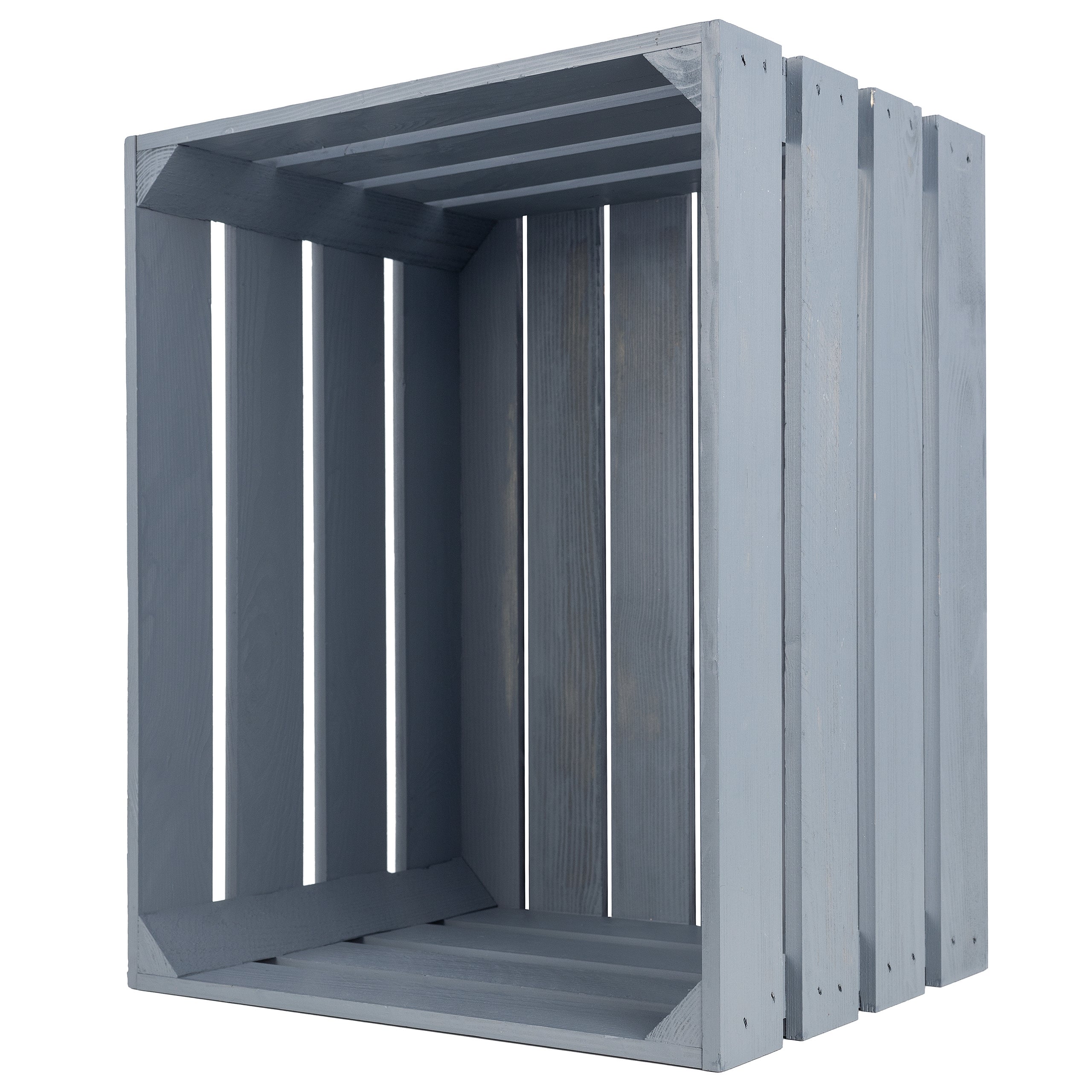 Creative Deco Caisse en Bois Gris | 50 x 40 x 30 cm | Caisse Rangement Bois | Caisse en Bois Vintage | Cagette en Bois | Caisse en Bois Rangement - 7