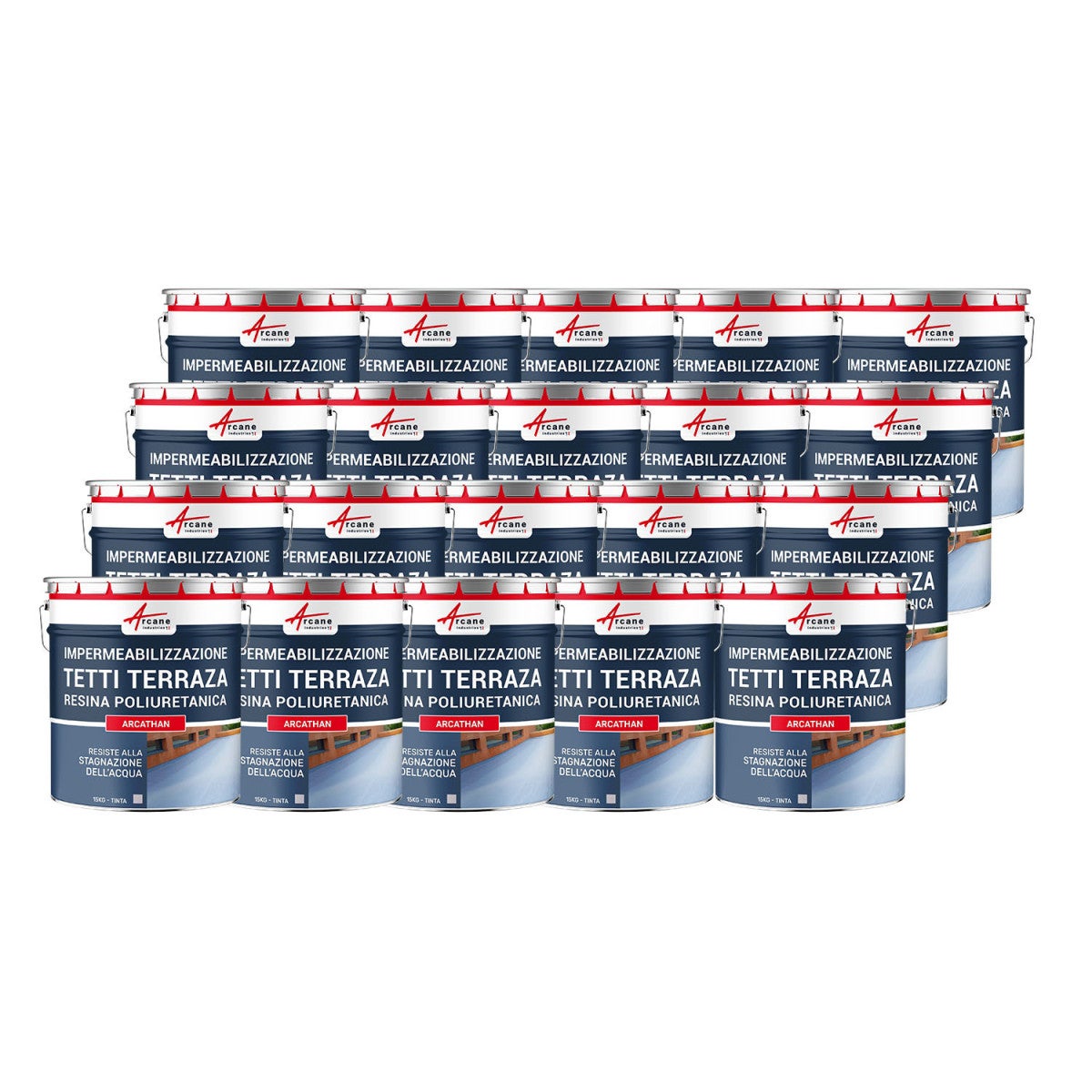 Guaina liquida per terrazzi, Guaina impermabilizzante ARCATHAN - 20 x 15 kg  Grigio - ARCANE INDUSTRIES | Leroy Merlin