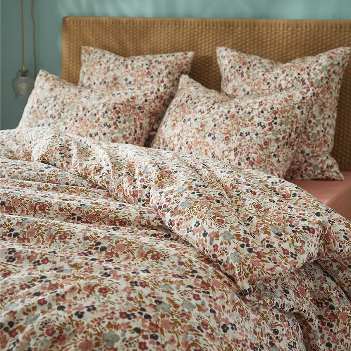 ISIS - Housse de Couette 240x220cm Gaze de Coton Motif Liberty - 4