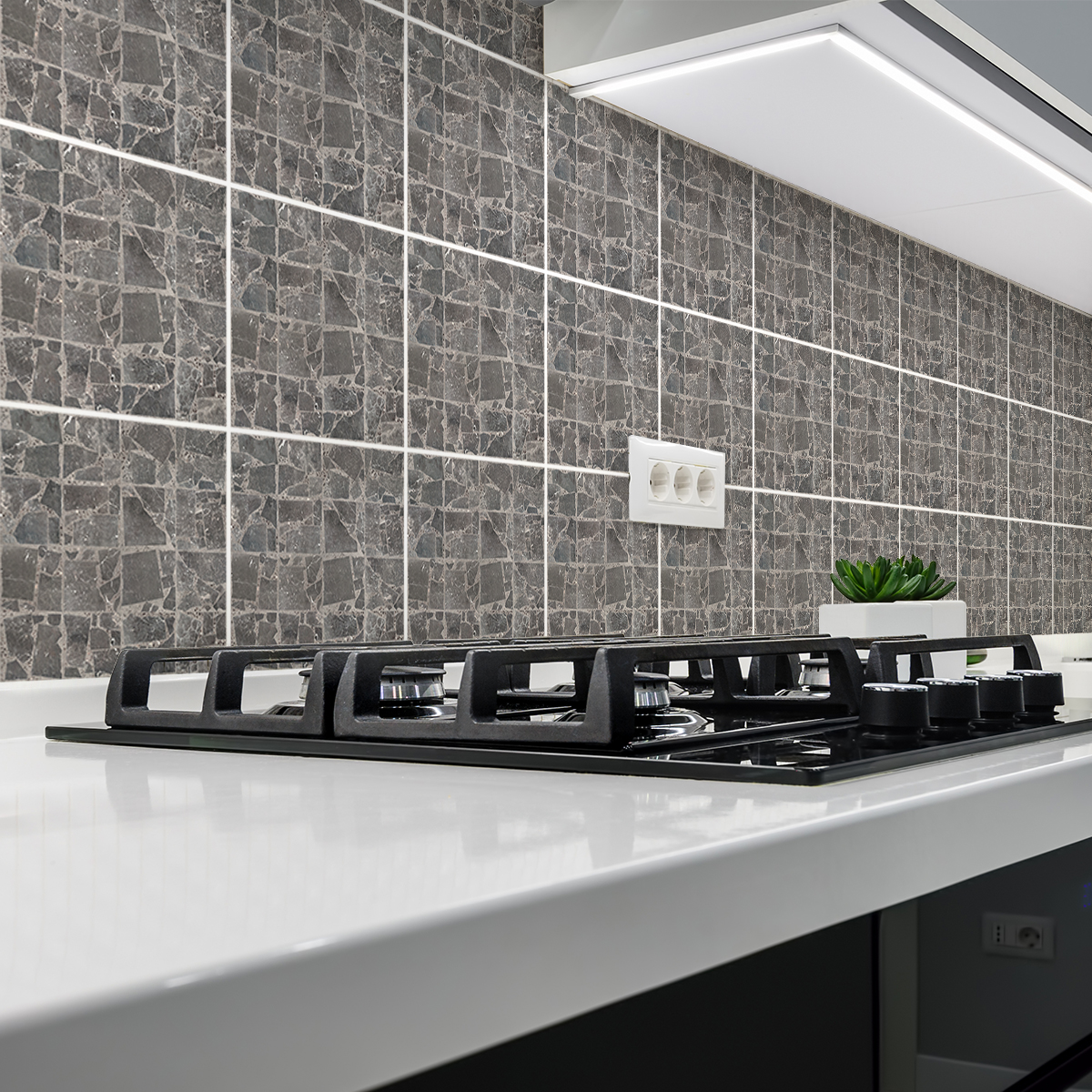 24 vinilos baldosas de cemento terrazzo efecto piedra - adhesivo pared - sticker revestimiento - 24stickers15x15cm