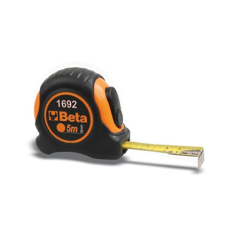 Beta 1692/5 - Flessometri cassa bimateriale in ABS antiurto nastro in acciaio classe di precisione ii