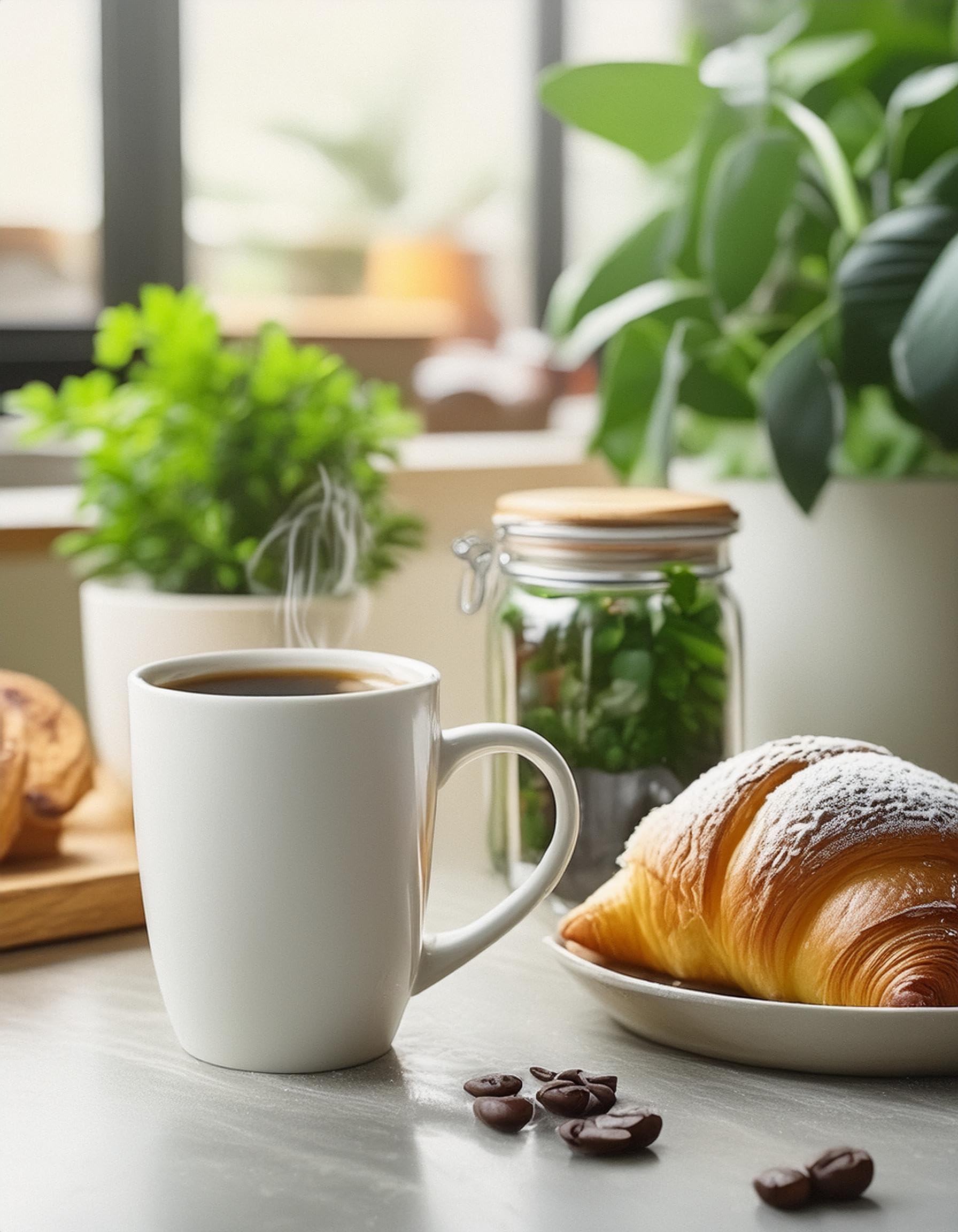 Glasmark Krosno - Set di 6 tazze da caffè in ceramica con manico, 300 ml, colore: Bianco - 7