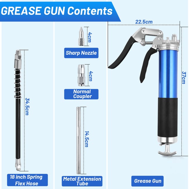 Pompa Manuale Per Grasso Ama 8 Kg - Made In Italy, Tubo 1.5 Metri, Pressione 200 Atmosfere - Foto 5