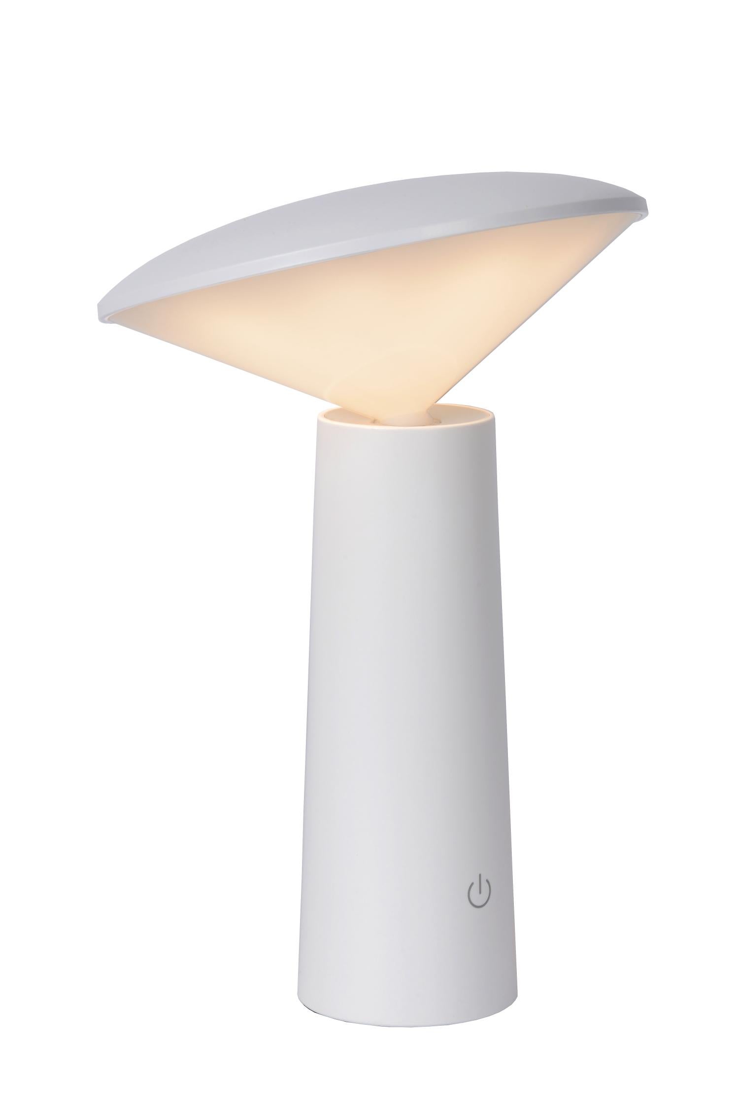 Lampa stołowa akumulatorowa biała JIVE LED 4W Ciepła biel 2800K 180lm Lucide