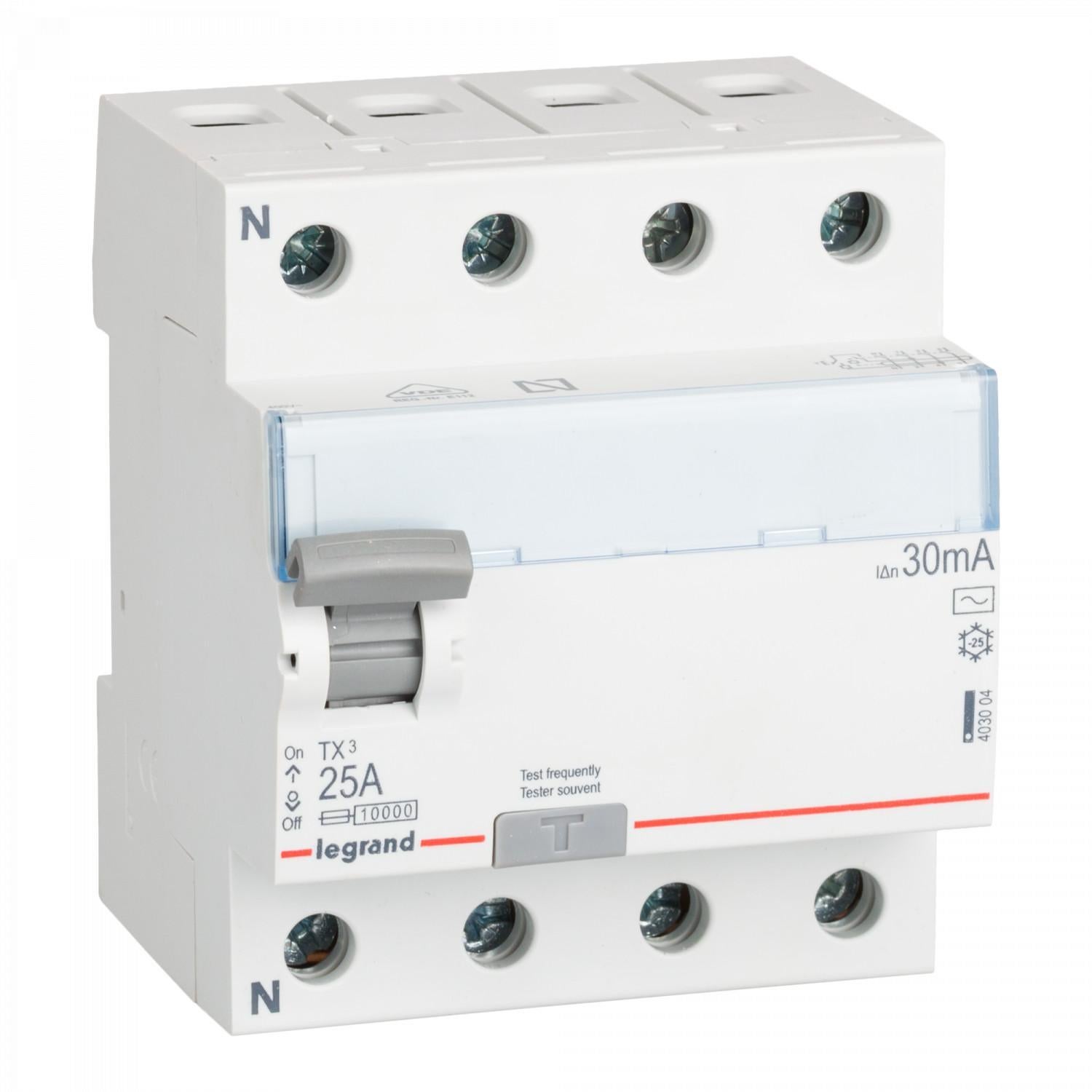 Interrupteur Différentiel Legrand 410778 – 10A 10mA 2P AC – Spécial Balnéo