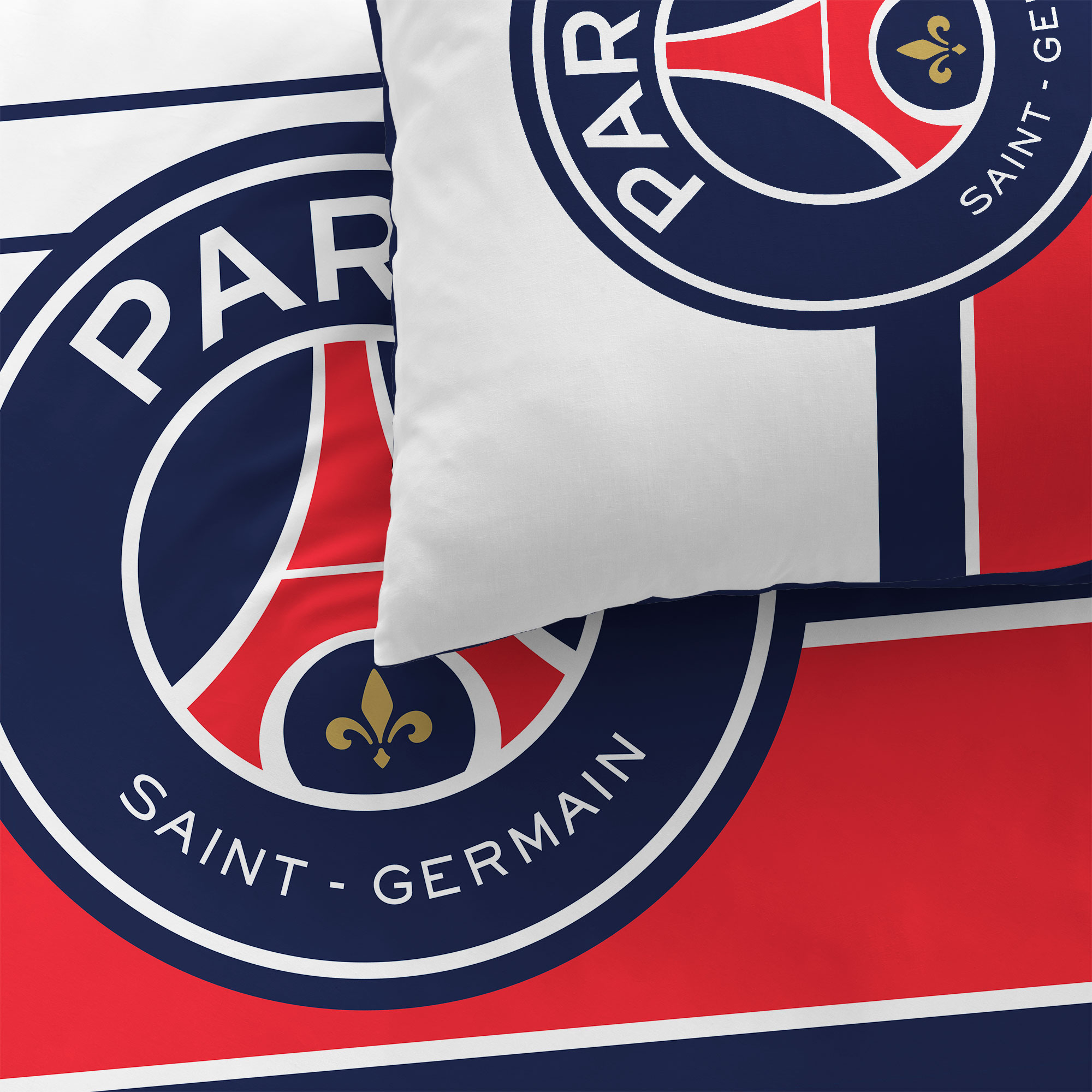 Parure de lit imprimée 100% coton, PSG LOGO - 2