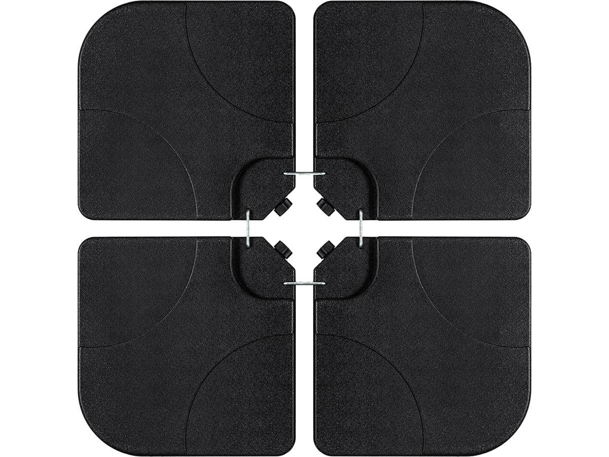 Pied de parasol 4 dalles à lester jusqu'à 3 x 3 - 52L - Noir - 2